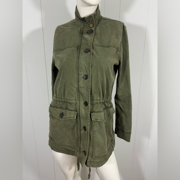 Lucky Brand Jackets & Blazers - Lucky Brand Military Jacket M Cinched Waist Utility Army Olive Green Zip
